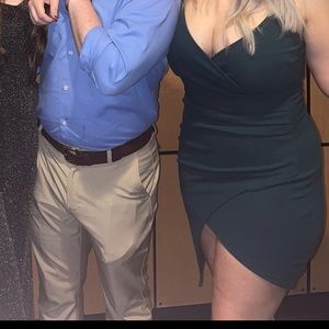 Dark Green Mini Dress